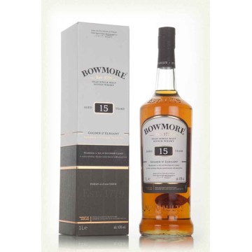 BOWMORE 15 YEARS OLD LITER GOLDEN & ELEGANT